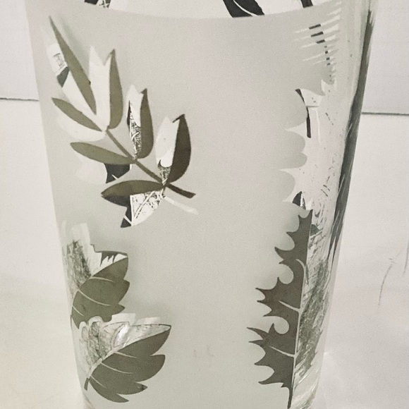 Vintage Libbey Silver Leaf Frosted Barware Drinking Glasses Set of 4 - Picture 4 of 4